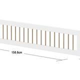 3/4 Absturzsicherung, Weiß/Eiche
