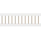 Barrière de sécurité 1/2, Blanc/Chêne