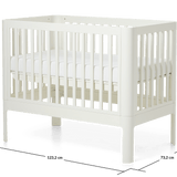 NOVA Babybed, Cream, 120x70 cm