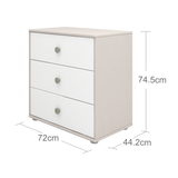 Chest with 3 Drawers, Grey
