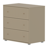 SAGA Chest, 3 drawer, Beige with Grooves