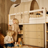 SAGA Chest, 3 drawer, Beige with Grooves