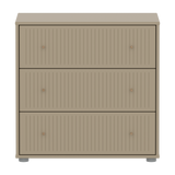 SAGA Chest, 3 drawer, Beige with Grooves
