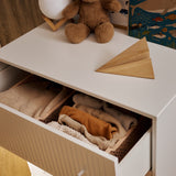 SAGA Chest, 3 drawer, White with Grooves