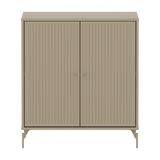 SAGA Cupboard, 2 doors, Beige with grooves