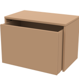 DOTS Banc de rangement 3 en 1, MDF, Latte