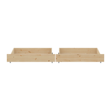 CLASSIC RAW Tiroirs de Lit, Bois de Pin