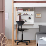 Click-on bureau met plank, Wit