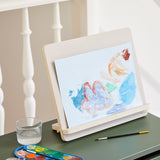 Wooden Tabletop Art Easel, Handpainted, Grey