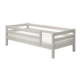 Single Bed with Safety Rail, 90x200 cm, White