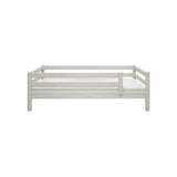 Single Bed with Safety Rail, 90x200 cm, White