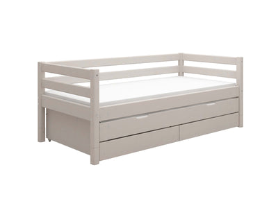Single bed with trundle pullout bed
