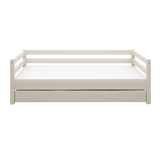Einzelbett mit Ausziehbett, 90x200 cm, Weiß
