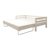Einzelbett mit Ausziehbett, 90x200 cm, Weiß