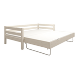 Einzelbett mit Ausziehbett, 90x200 cm, Weiß