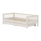 Single Bed with Storage, 90x200 cm, White