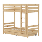 High Bunk Bed with Storage, 90x200 cm, Pine