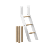 Slanting Ladder and Legs for High Bed 120 cm, White/Oak