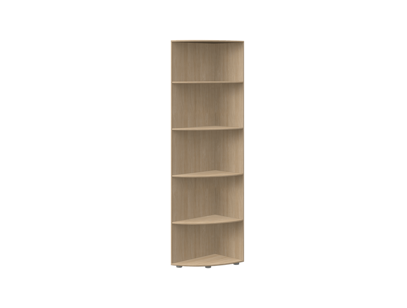 Corner bookcase, 4 shelves