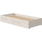 Pull-out Bed with Storage, 90x190 cm, White