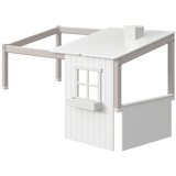 1/2 House for Single and High Bed 120 cm, White/Grey