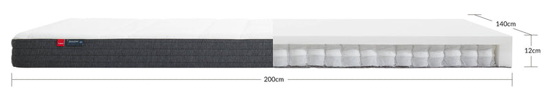 FLEXA spring mattress, 200X140 eucalyptus cover