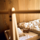 Single Bed with Shelf, 90x200 cm, Pine