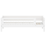 Lit simple avec barrière de sécurité, 90x200 cm, Blanc