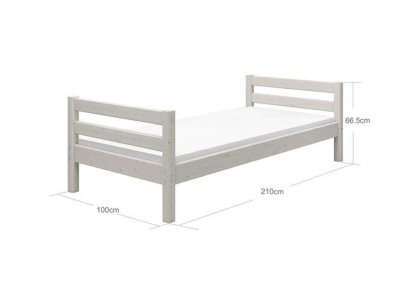 Single Bed, 90x200 cm, White