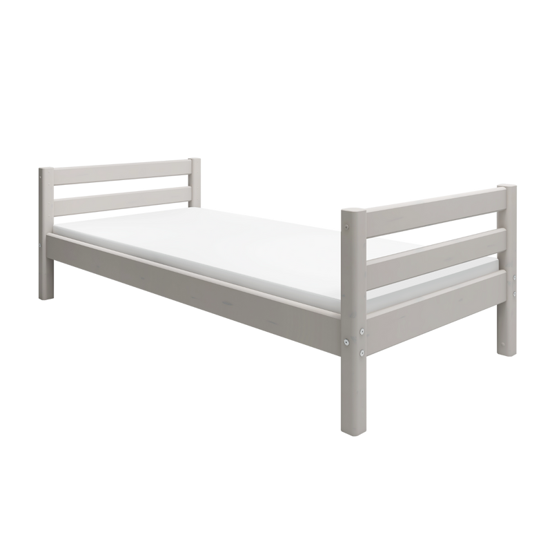 Single Bed, 90x200 cm, Grey