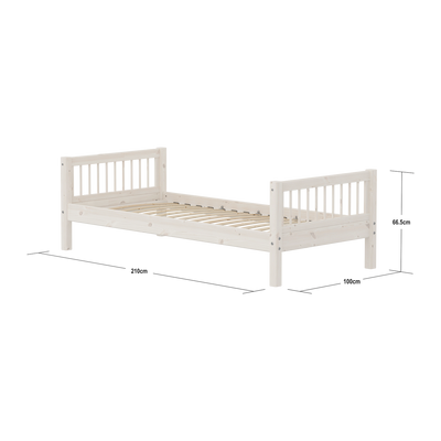 Single Bed, 90x200 cm, White