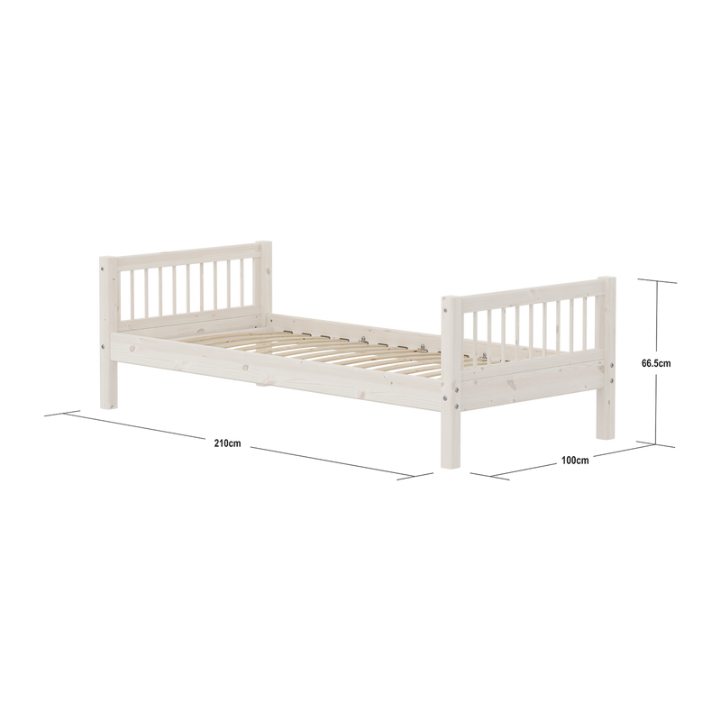 Single Bed, 90x200 cm, White