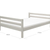 Lit simple, 140x200 cm, Blanc