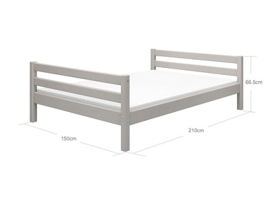 Single Bed, 140x200, Grey