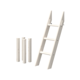 Slanting Ladder for High Bed 120 cm, White LADDER slanting-ladder-for-mid-high-bed-white-washed  flexa-com.myshopify.com