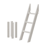 FLEXA GREY slanting high bed ladder with three steps, four supports, child-safe edges for children’s bedrooms.