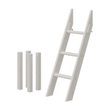 FLEXA GREY slanting high bed ladder with three steps, four supports, child-safe edges for children’s bedrooms.
