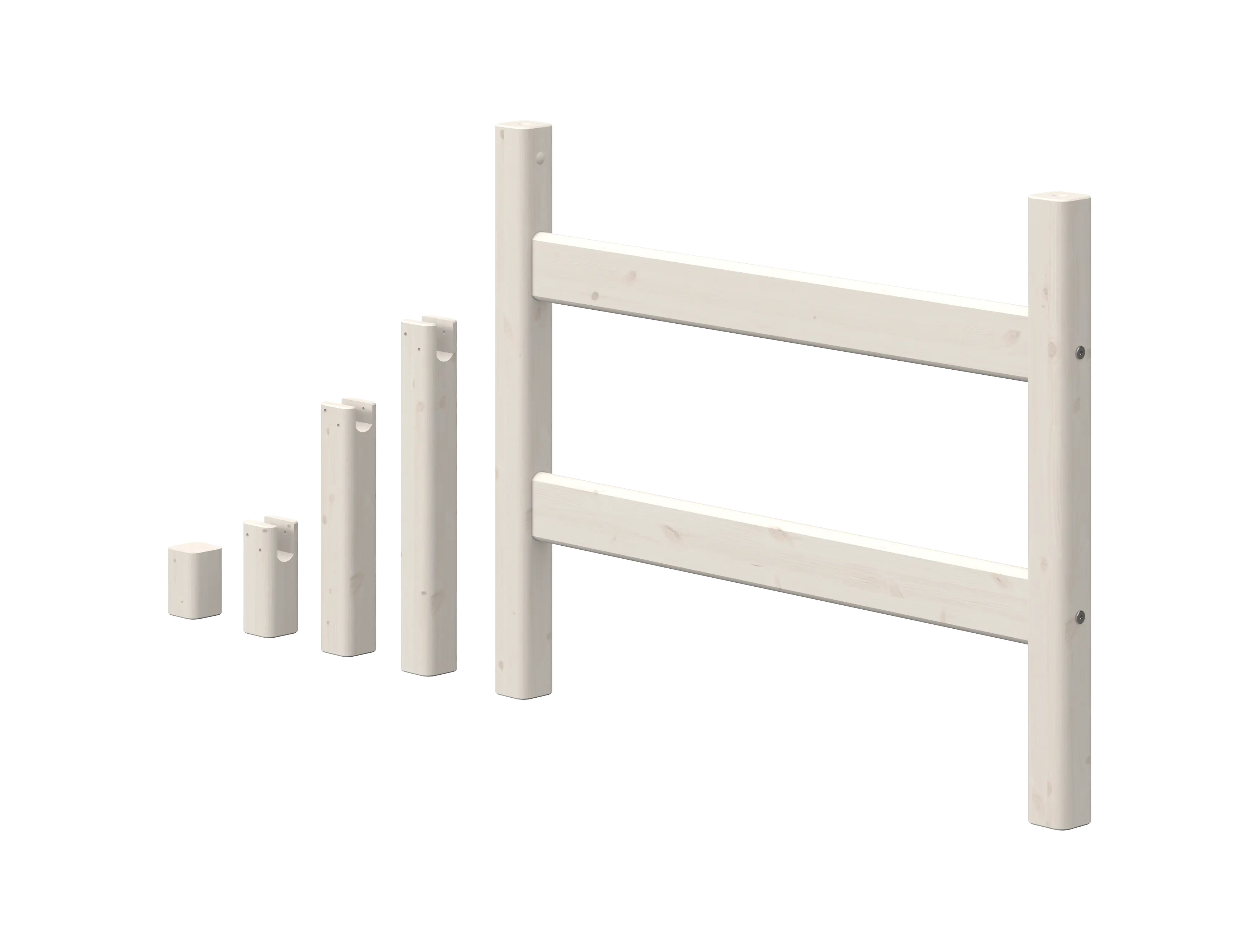 Bed Legs for High Bed 143 cm, White LEGS bed-legs-for-semi-high-bed-white-washed-1  flexa-com.myshopify.com