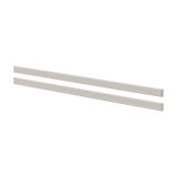 Pair of long, grey FLEXA safety rails from the CLASSIC collection shown parallel on a plain white background.