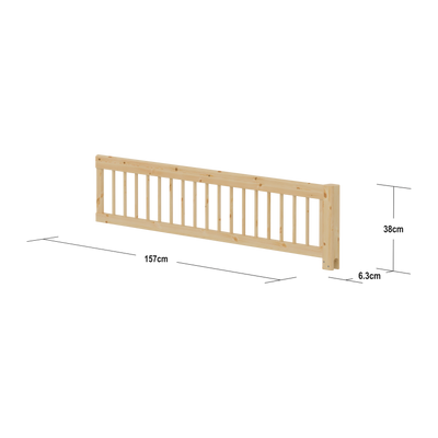 CLASSIC RAW Barrière de sécurité 3/4 avec barreaux, 200 cm, Pin