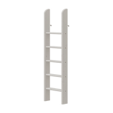 Escalera recta gris FLEXA de POPSICLE para cama alta, con 5 peldaños antideslizantes; se muestra en color blanco, con los bordes seguros para los niños a la vista.