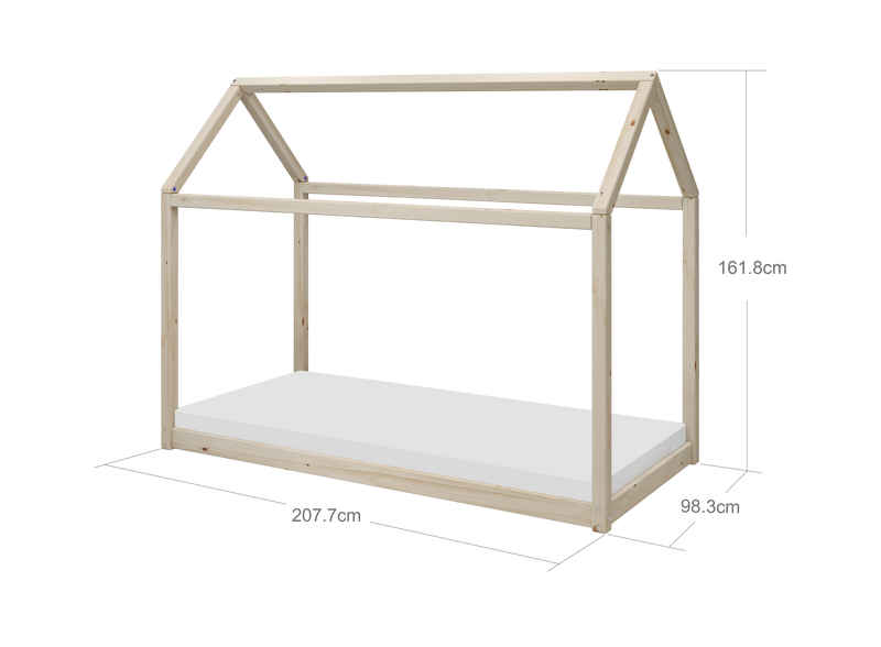 Single Bed, 90x200 cm, Pine