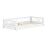 Montessori-bed met spijlen, 90x200 cm, wit