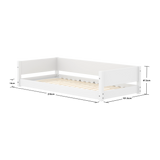 Montessori-bed, 90x200 cm, wit