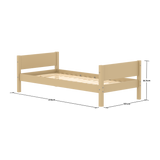 Single Bed, 90x200 cm, Sand
