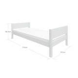 Single Bed, 90x200 cm, White
