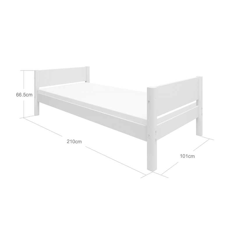 Single bed, 90x200 cm, White