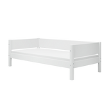 Single Bed with Safety Rail, 90x200 cm, White