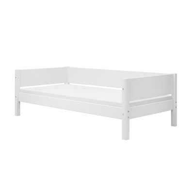 WHITE Cama Individual, 90x200 cm, Blanco