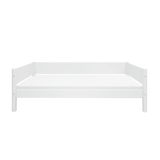 Single Bed with Safety Rail, 90x200 cm, White
